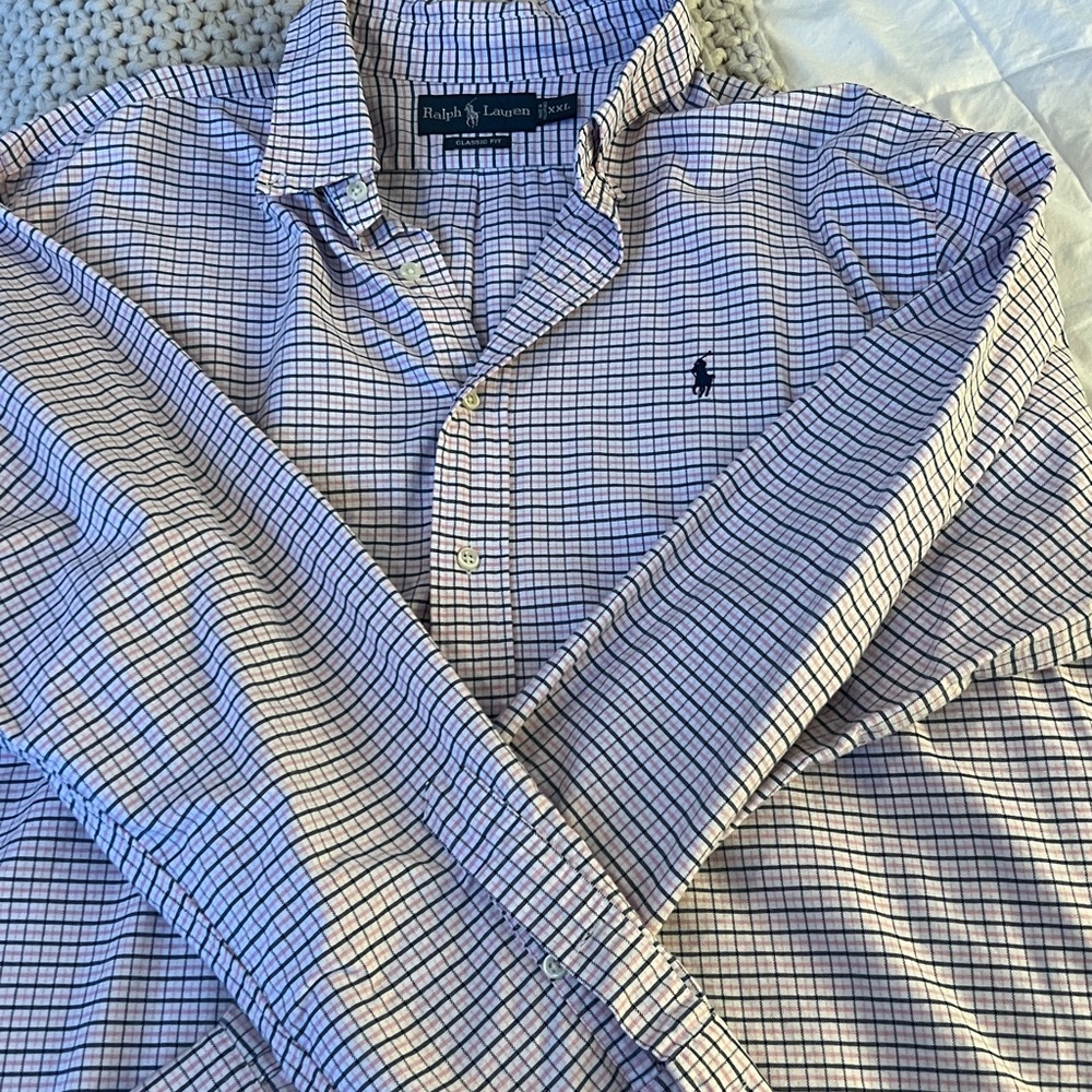 Polo Ralph Lauren Men’s Classic Fit plaid Long Sleeve Shirt Size XXL